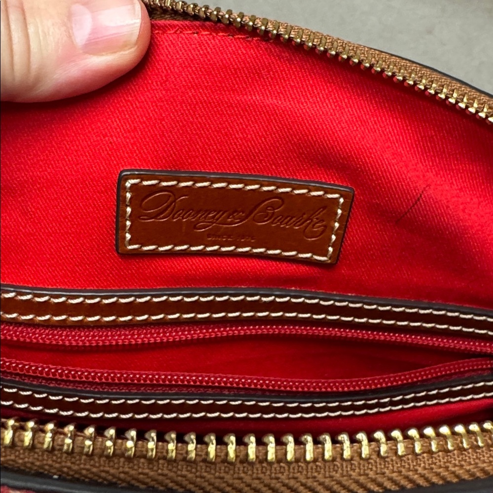 Dooney & Bourke Pink and Brown Satchel - Picture 5 of 6